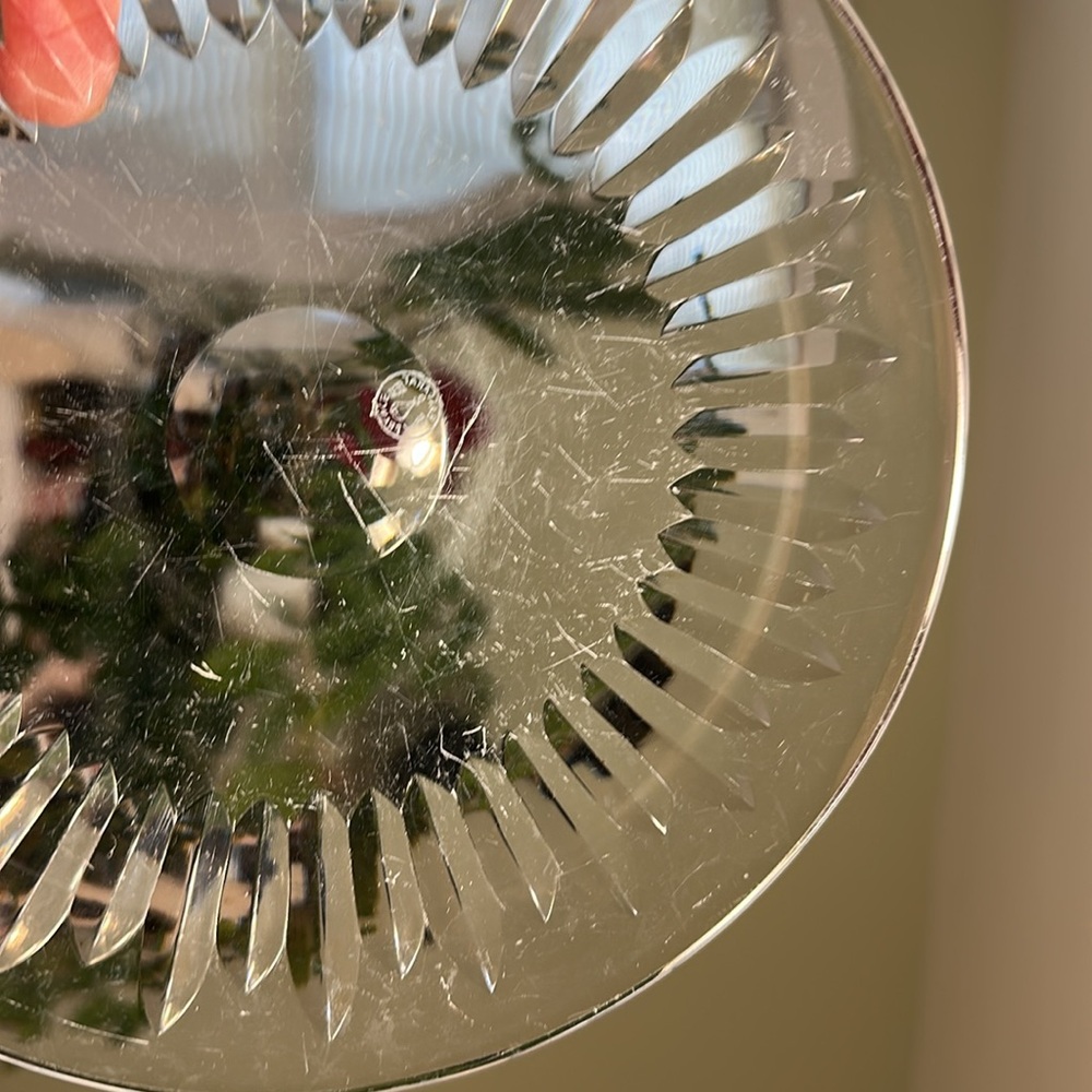 Set of Four Clear crystal baccarat Plates read all 7.5" - Picture 4 of 6